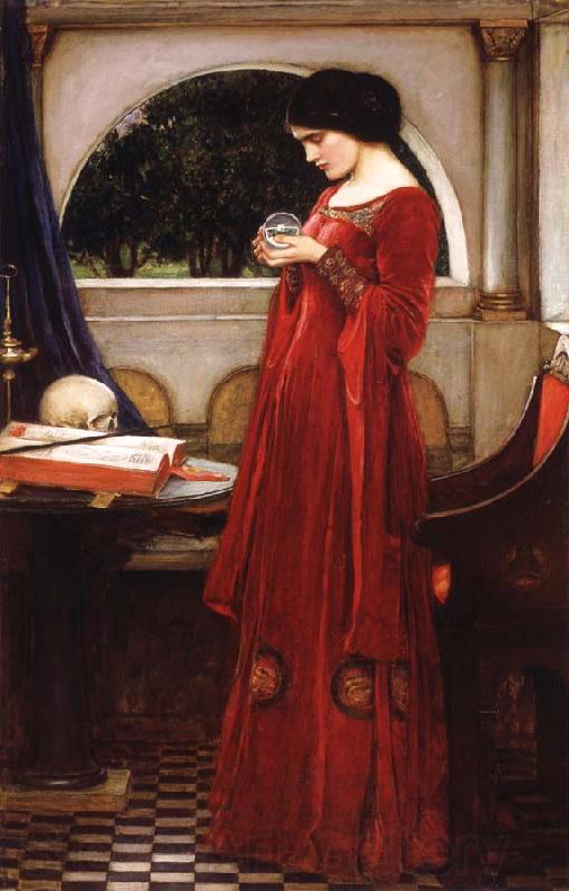 John William Waterhouse The Crystal Ball Norge oil painting art